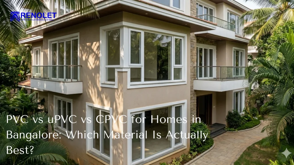 PVC vs uPVC vs CPVC for Homes in Bangalore Which Material Is Actually Best